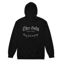 Load image into Gallery viewer, Elder Goth Zip Up hoodie
